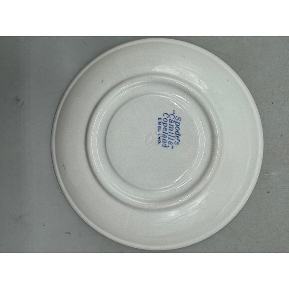 Set Of 3 Spodes Camilla England Blue & White Floral Saucer Plates - Vintage Porc - Picture 7 of 11